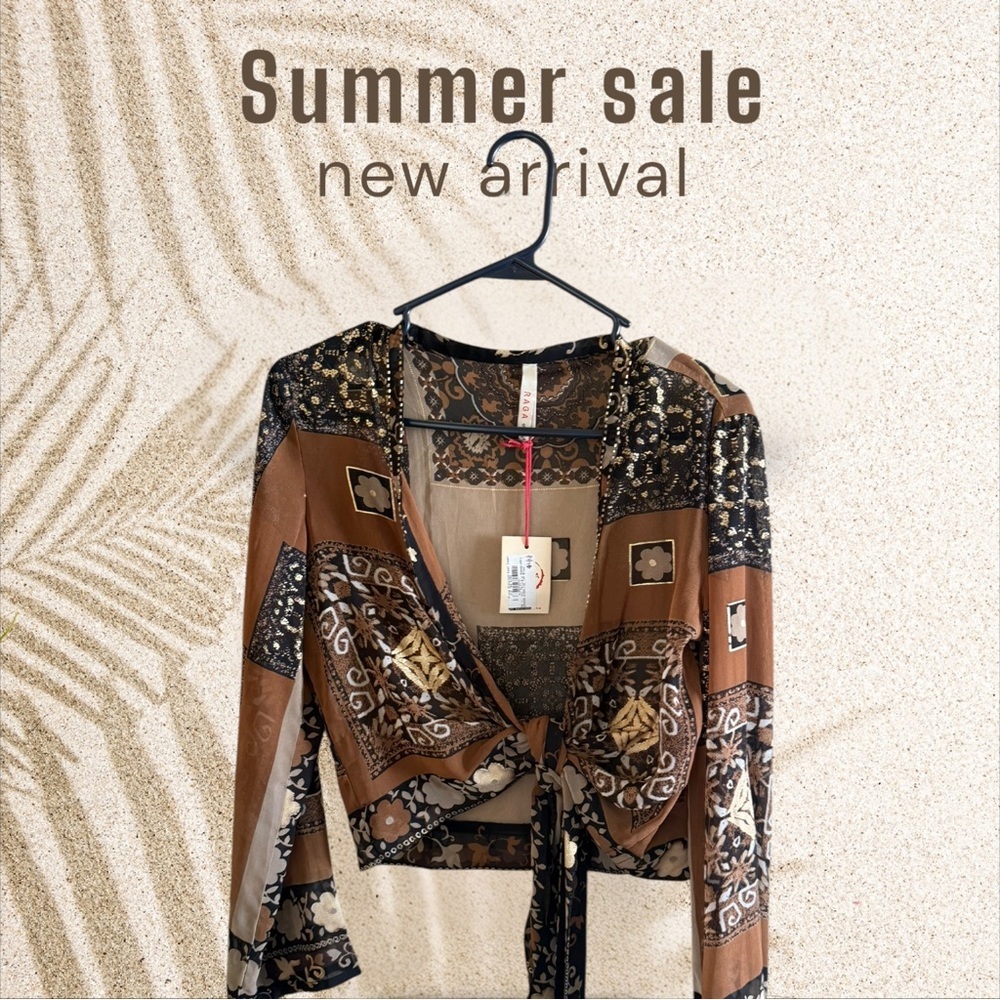 RAGA Brown‎ and Black Patterned Blouse